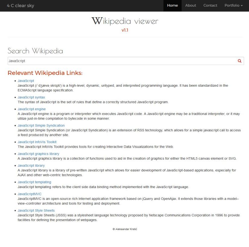 Wikipedia viewer
